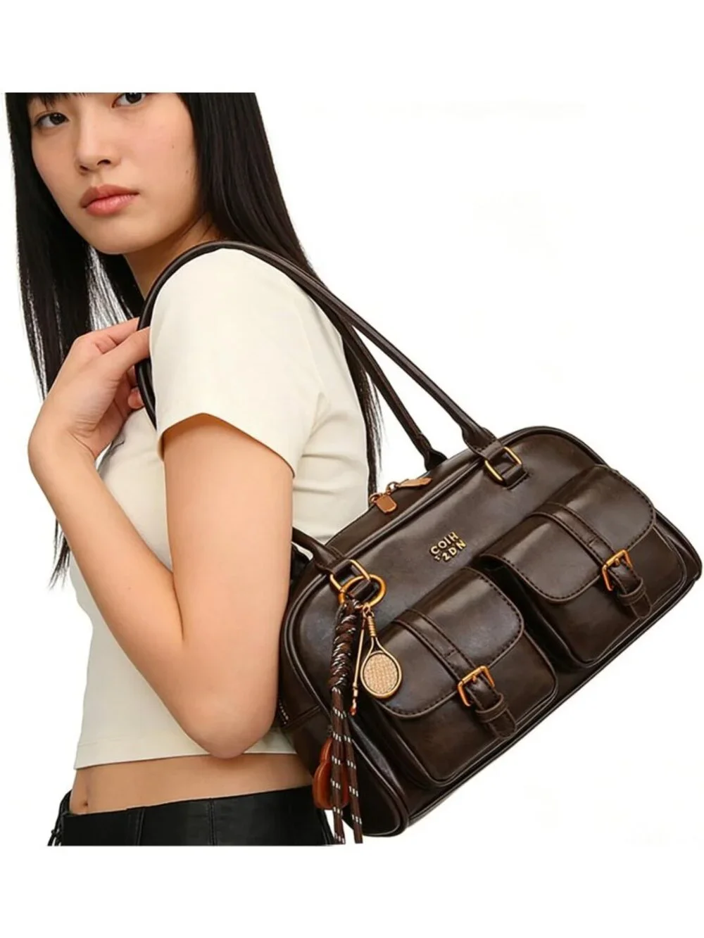 Vintage Y2K Hobo Tote Shoulder Bag for Women | Stylish PU Leather Top Handle